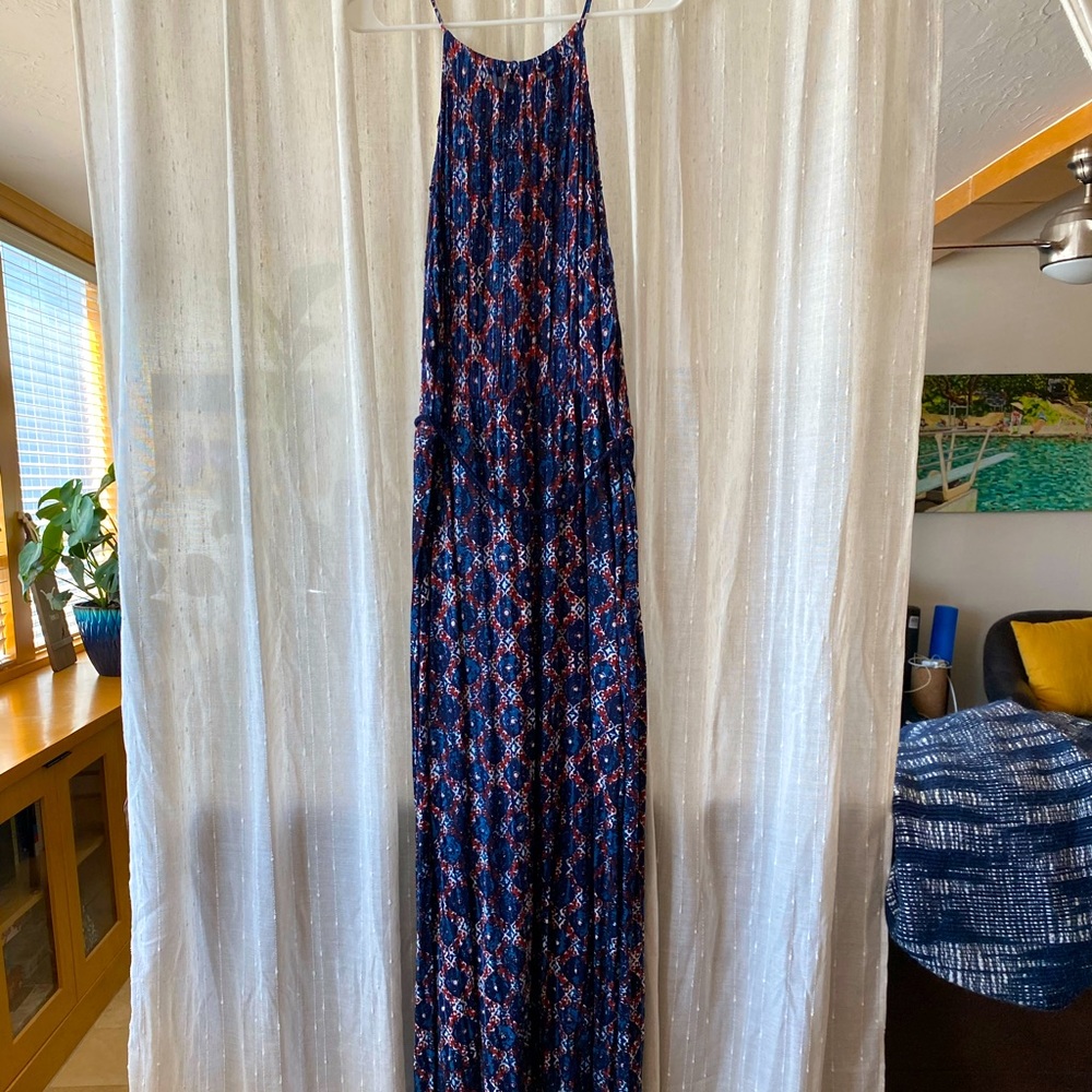 Lucky Brand patterned maxi dress size L